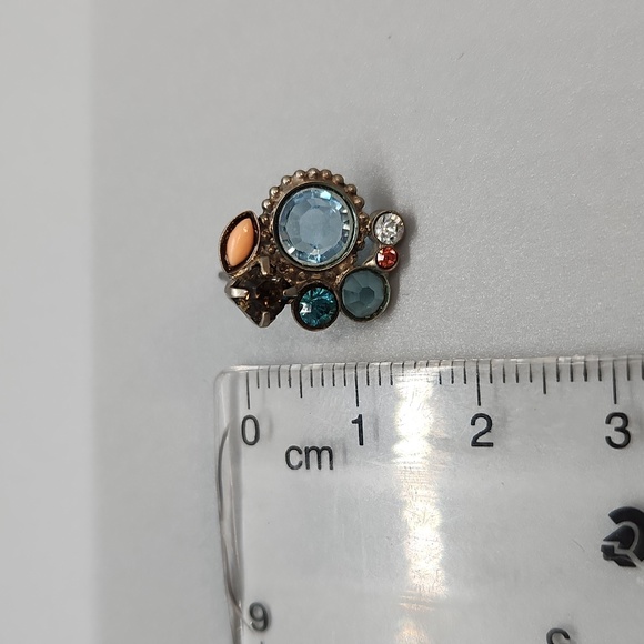 Sorrelli antique silver tone multi color crystal earings - Picture 5 of 6